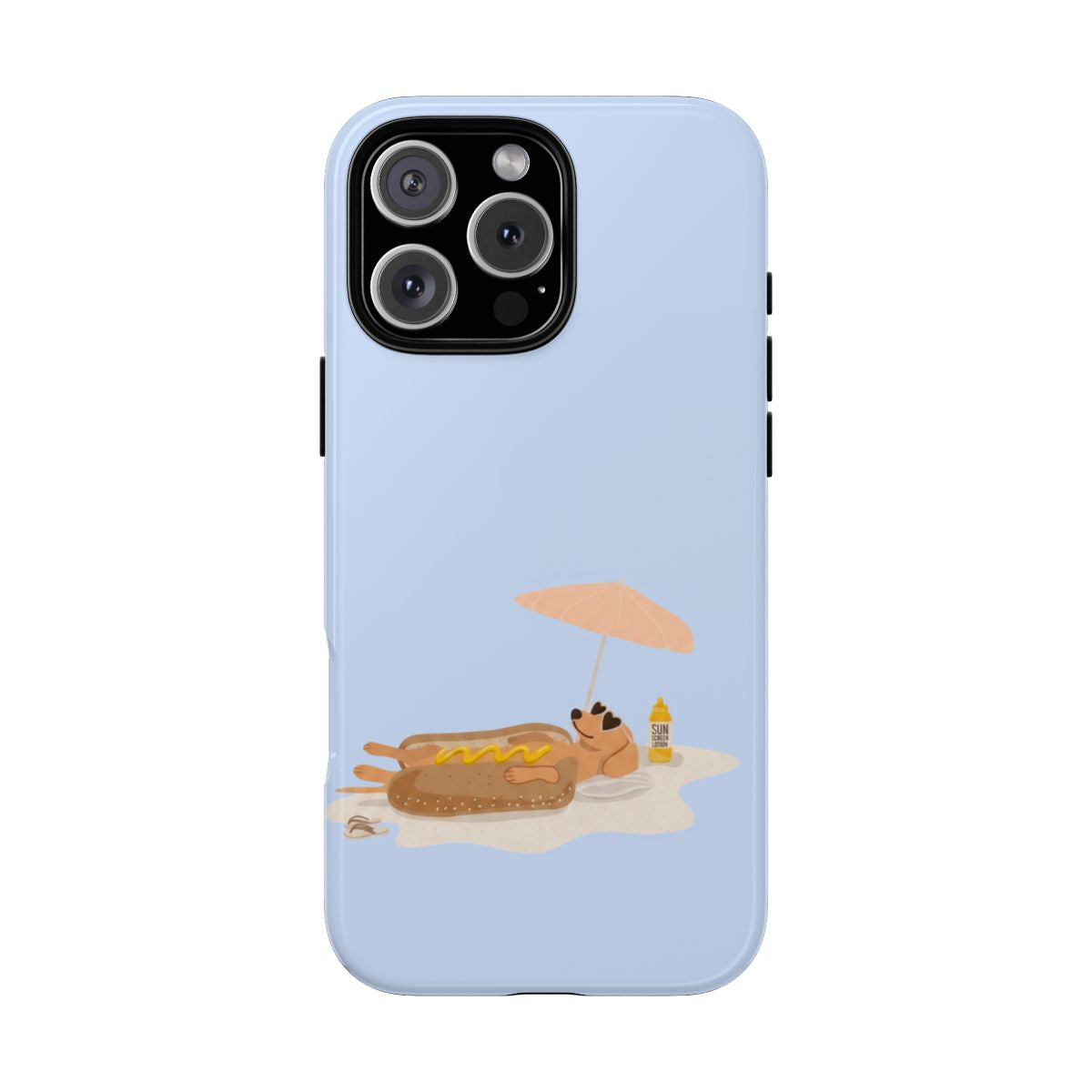 Funny Dachshund Phone Case – Minimalist Hot Dog Summer Aesthetic