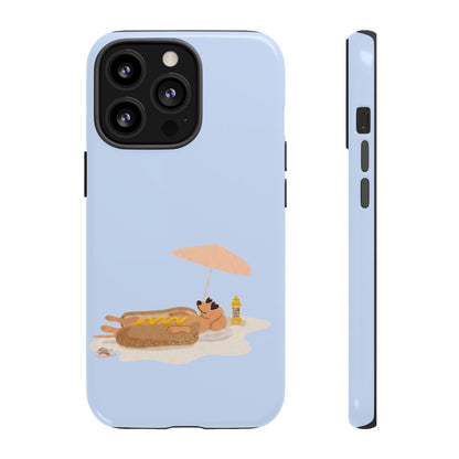 Funny Dachshund Phone Case – Minimalist Hot Dog Summer Aesthetic
