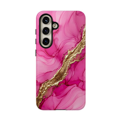 Pink Gold Marble Phone Case – Luxe Alcohol Ink Aesthetic