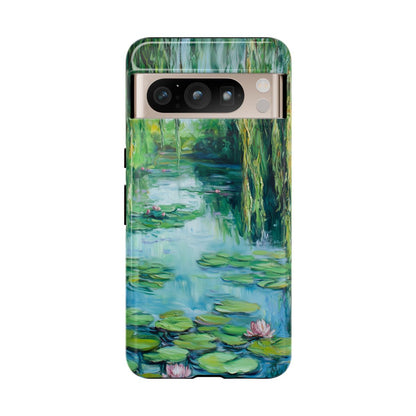 Willow Pond Impressionist Phone Case - Fine Art Lily Pad