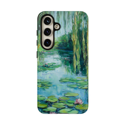 Willow Pond Impressionist Phone Case - Fine Art Lily Pad