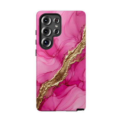 Pink Gold Marble Phone Case – Luxe Alcohol Ink Aesthetic