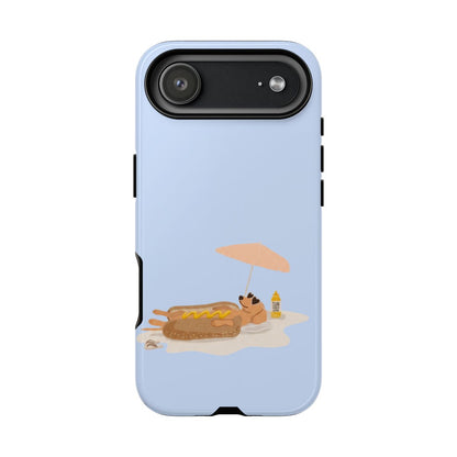 Funny Dachshund Phone Case – Minimalist Hot Dog Summer Aesthetic