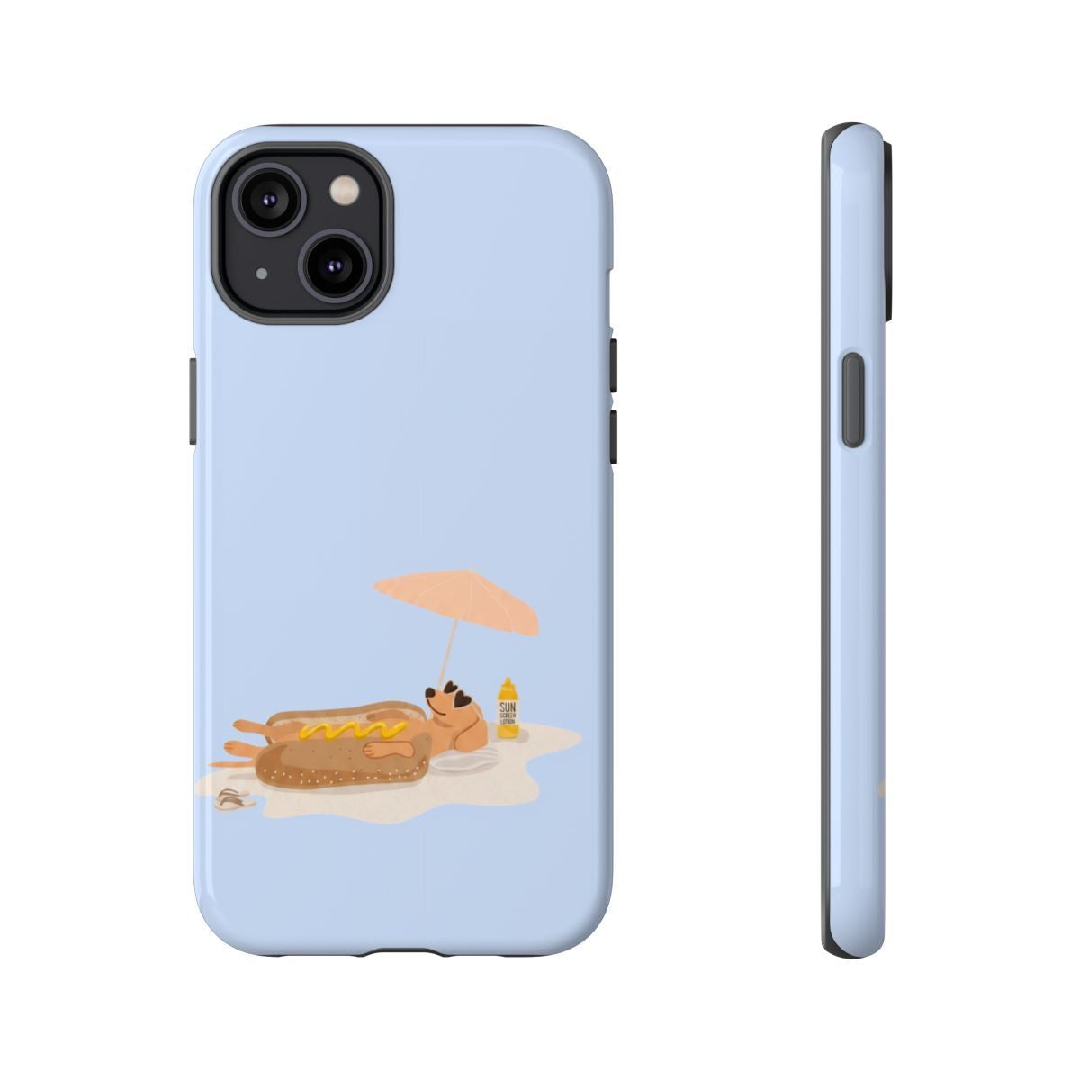 Funny Dachshund Phone Case – Minimalist Hot Dog Summer Aesthetic
