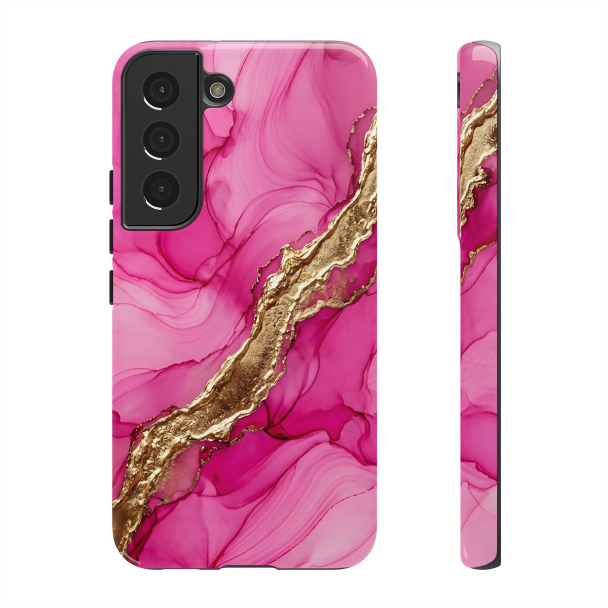 Pink Gold Marble Phone Case – Luxe Alcohol Ink Aesthetic