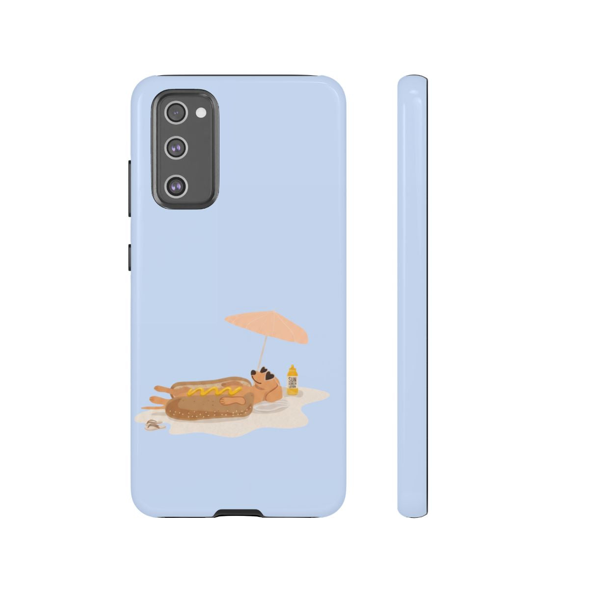 Funny Dachshund Phone Case – Minimalist Hot Dog Summer Aesthetic