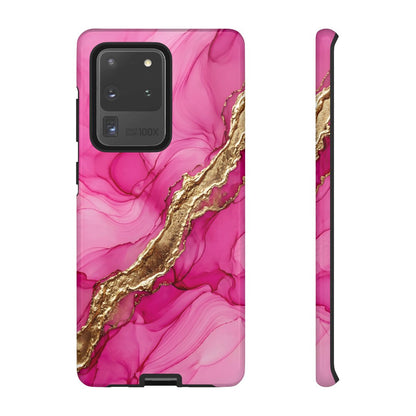 Pink Gold Marble Phone Case – Luxe Alcohol Ink Aesthetic