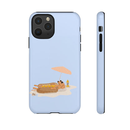 Funny Dachshund Phone Case – Minimalist Hot Dog Summer Aesthetic