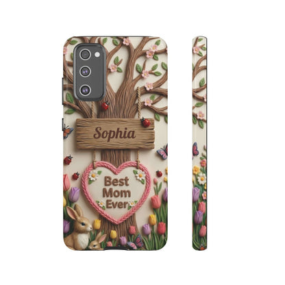 Personalized Best Mom Ever Phone Case - Whimsical Clay Garden