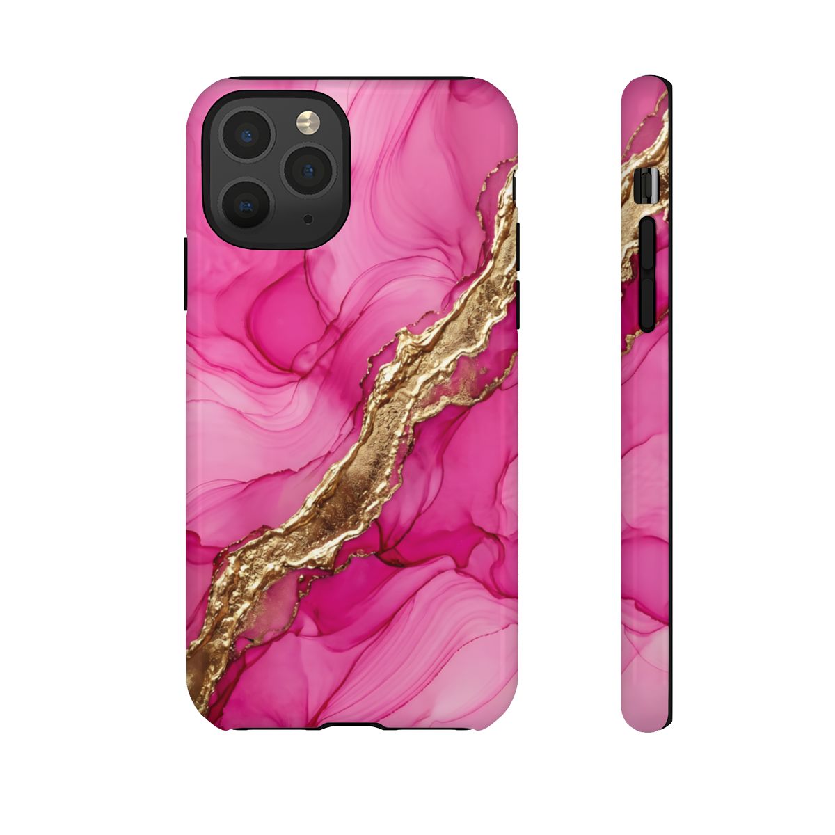 Pink Gold Marble Phone Case – Luxe Alcohol Ink Aesthetic