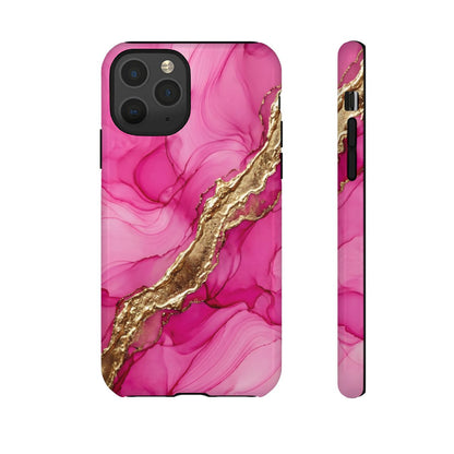 Pink Gold Marble Phone Case – Luxe Alcohol Ink Aesthetic