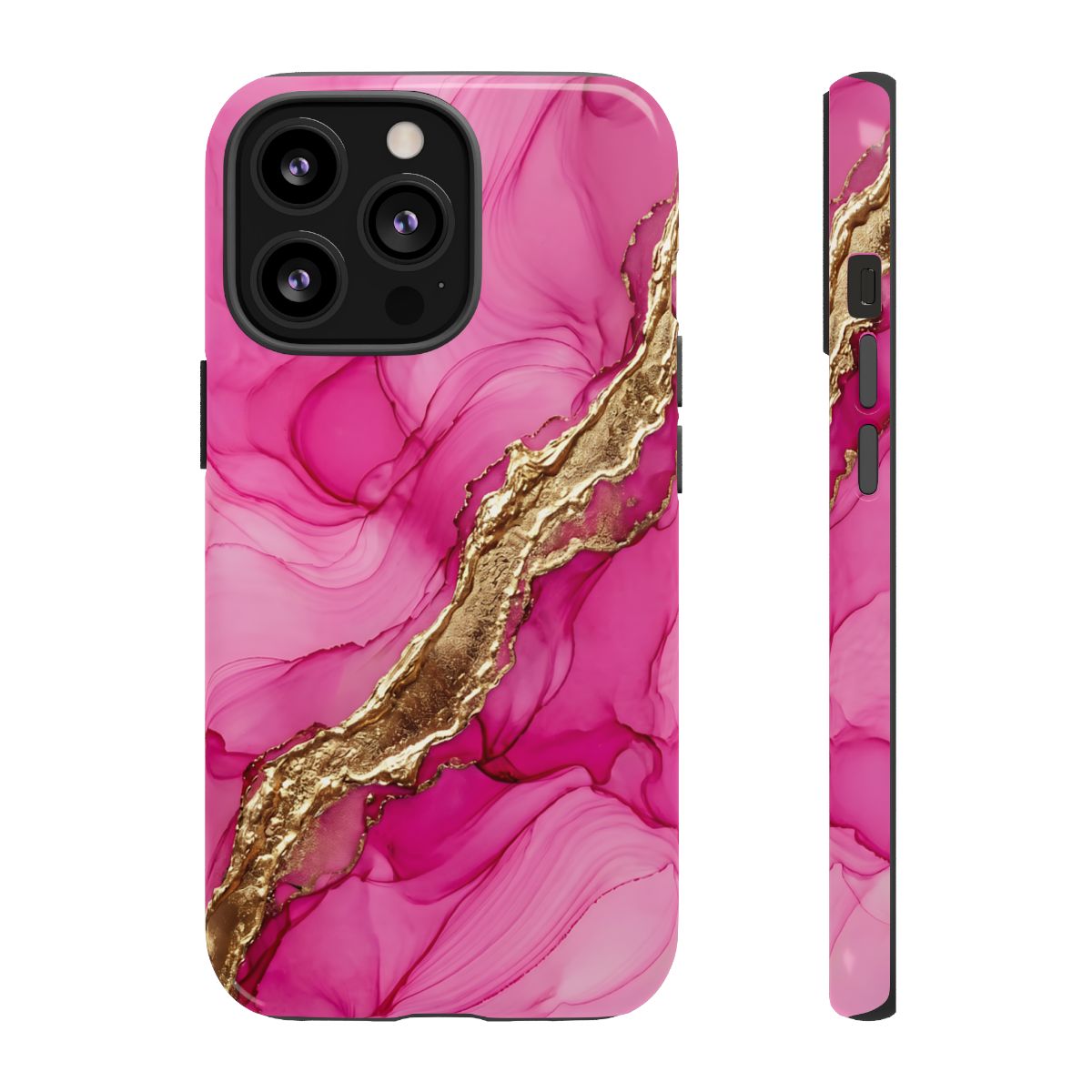 Pink Gold Marble Phone Case – Luxe Alcohol Ink Aesthetic