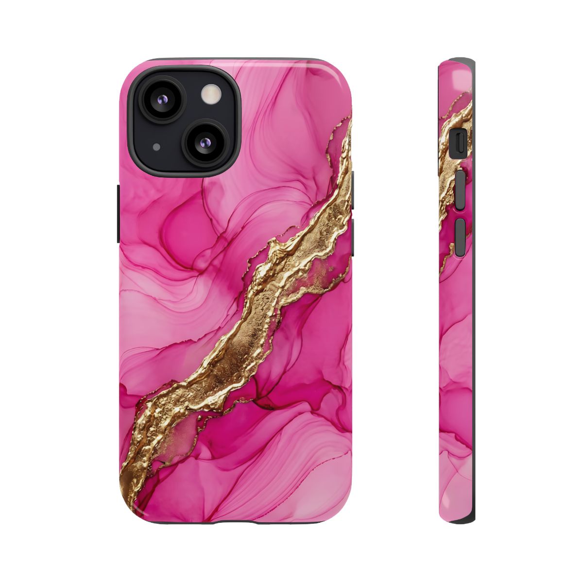 Pink Gold Marble Phone Case – Luxe Alcohol Ink Aesthetic