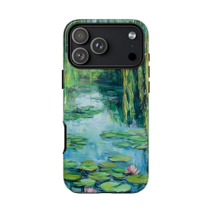 Willow Pond Impressionist Phone Case - Fine Art Lily Pad