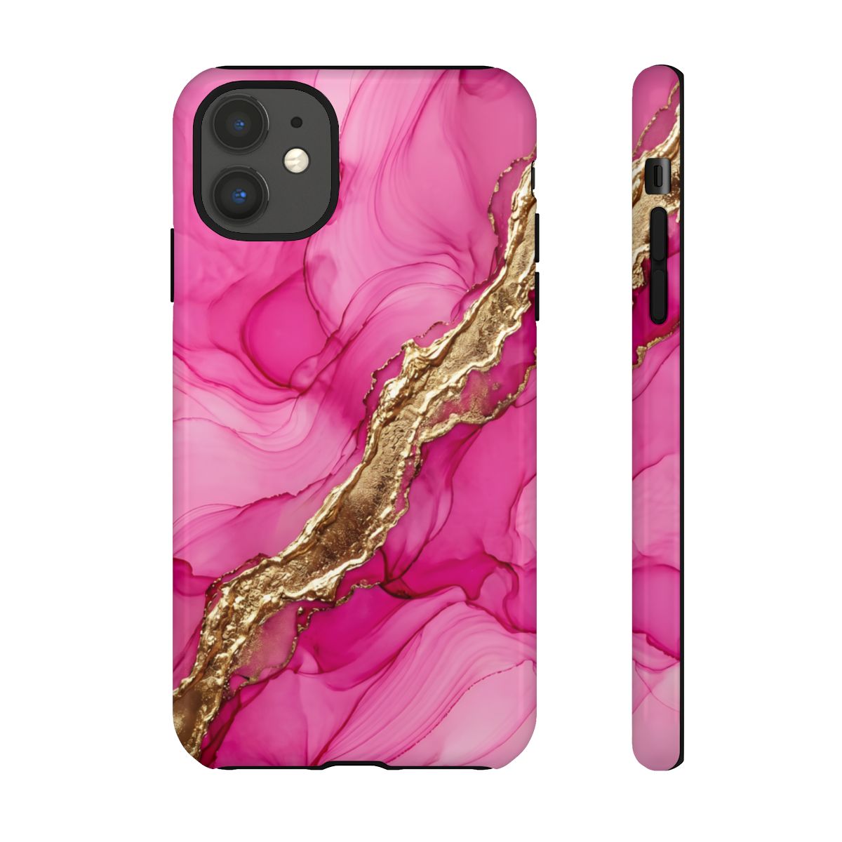 Pink Gold Marble Phone Case – Luxe Alcohol Ink Aesthetic