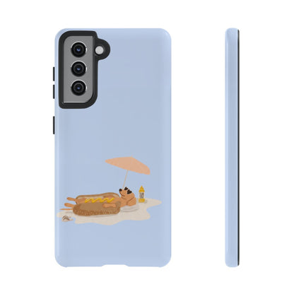 Funny Dachshund Phone Case – Minimalist Hot Dog Summer Aesthetic