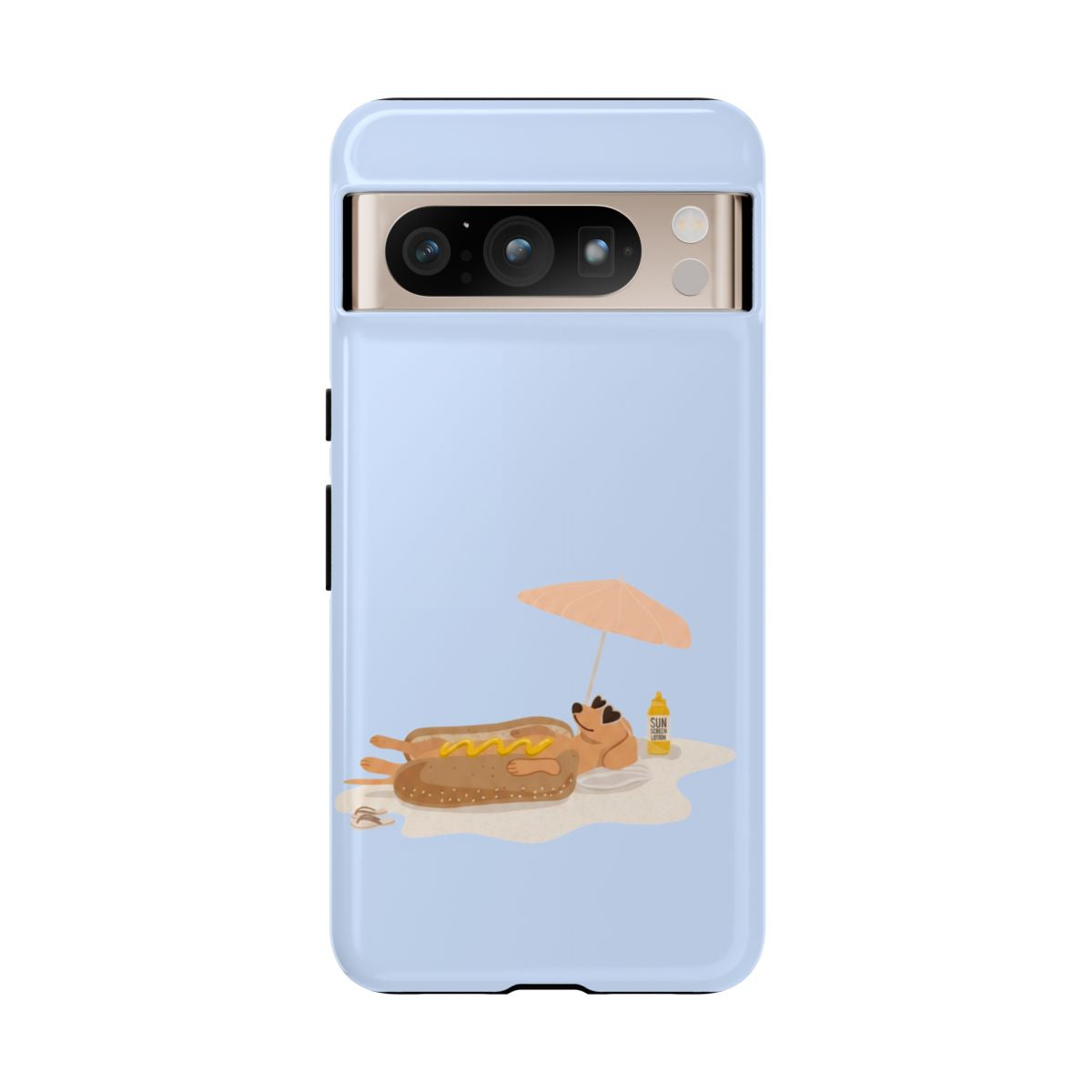 Funny Dachshund Phone Case – Minimalist Hot Dog Summer Aesthetic