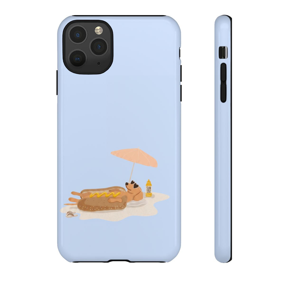 Funny Dachshund Phone Case – Minimalist Hot Dog Summer Aesthetic
