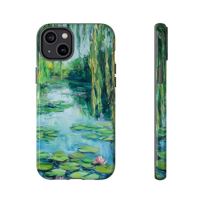 Willow Pond Impressionist Phone Case - Fine Art Lily Pad