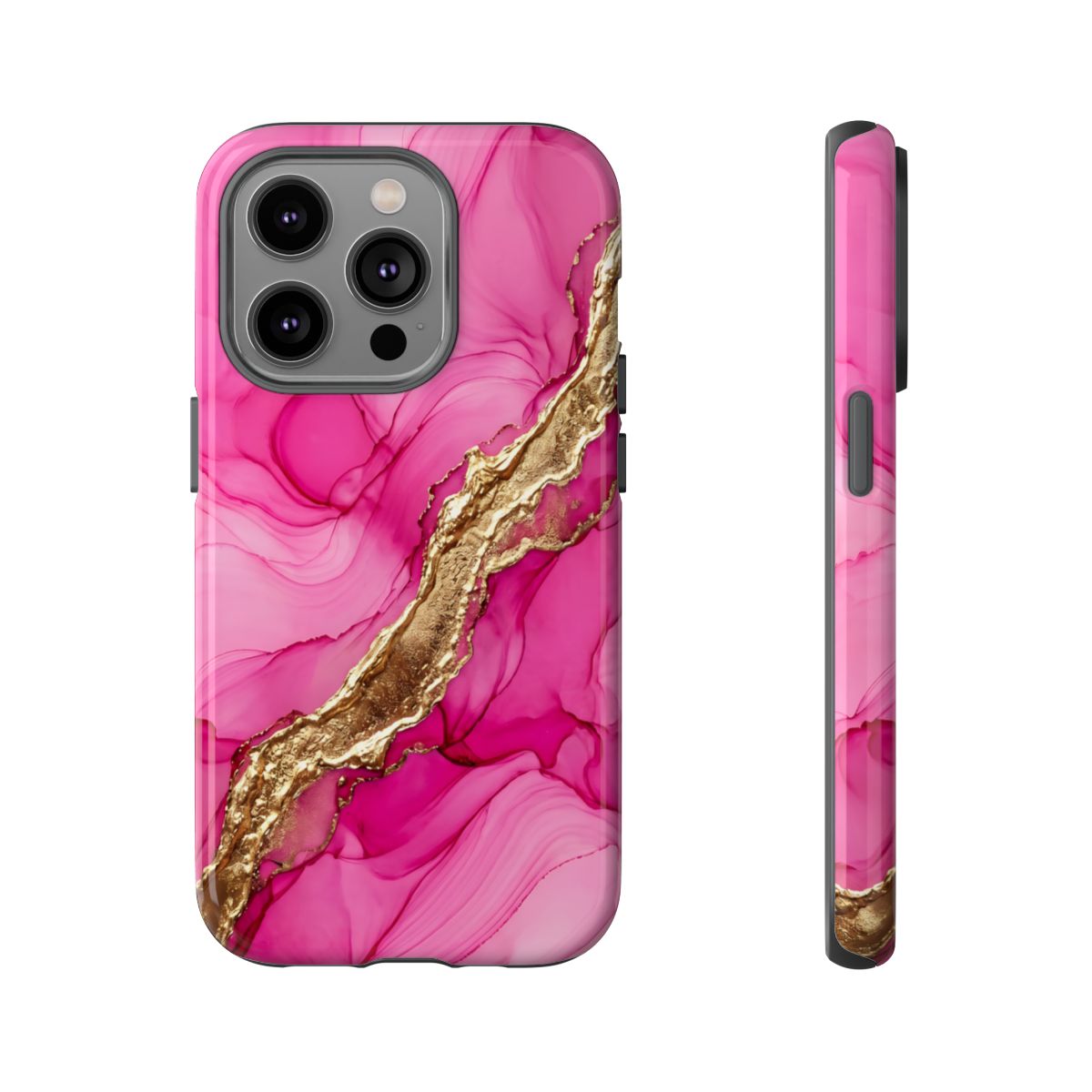 Pink Gold Marble Phone Case – Luxe Alcohol Ink Aesthetic