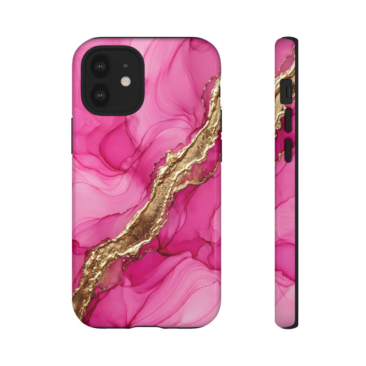 Pink Gold Marble Phone Case – Luxe Alcohol Ink Aesthetic