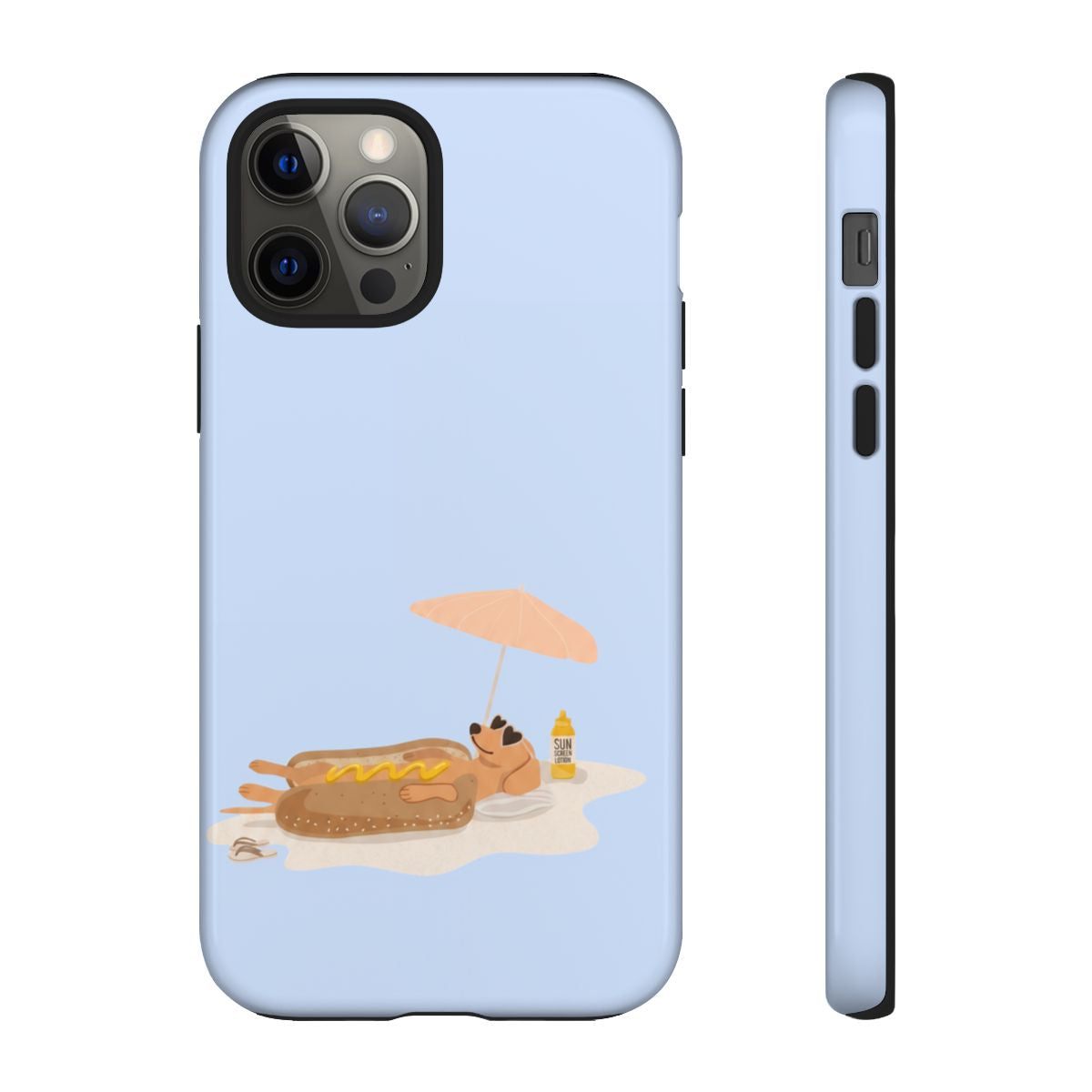 Funny Dachshund Phone Case – Minimalist Hot Dog Summer Aesthetic
