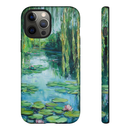 Willow Pond Impressionist Phone Case - Fine Art Lily Pad