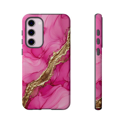 Pink Gold Marble Phone Case – Luxe Alcohol Ink Aesthetic