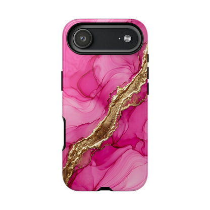 Pink Gold Marble Phone Case – Luxe Alcohol Ink Aesthetic