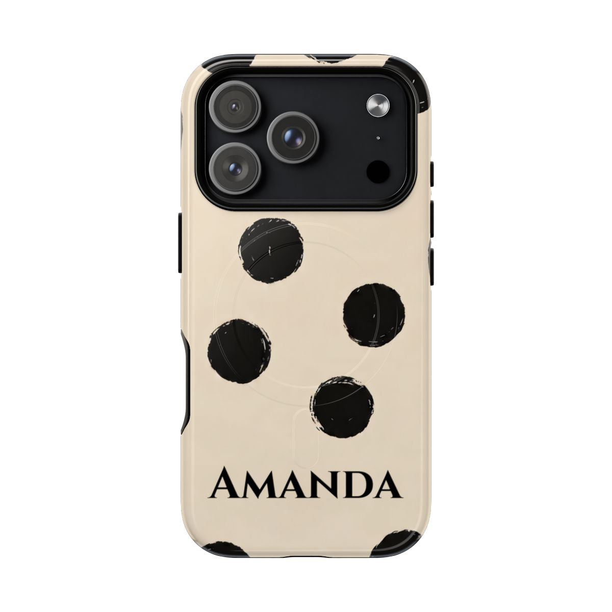 Personalized Polka Dot Phone Case – Custom Name Modern Abstract Aesthetic
