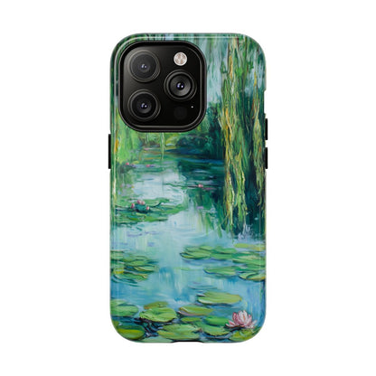 Willow Pond Impressionist Phone Case - Fine Art Lily Pad