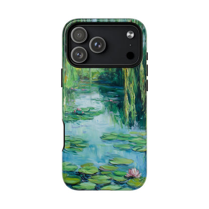 Willow Pond Impressionist Phone Case - Fine Art Lily Pad