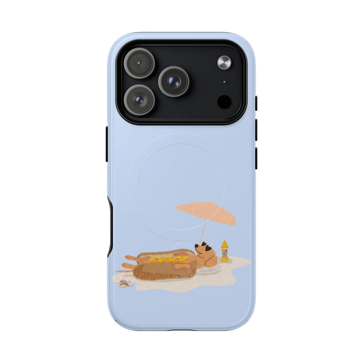 Funny Dachshund Phone Case – Minimalist Hot Dog Summer Aesthetic