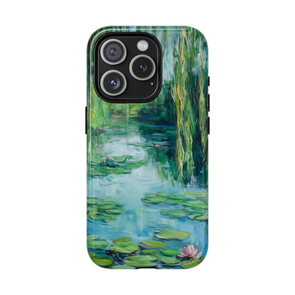 Willow Pond Impressionist Phone Case - Fine Art Lily Pad