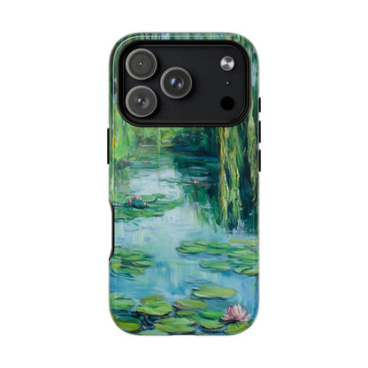 Willow Pond Impressionist Phone Case - Fine Art Lily Pad