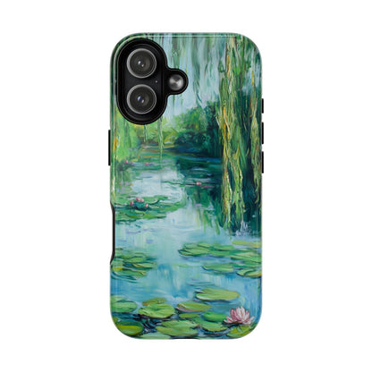 Willow Pond Impressionist Phone Case - Fine Art Lily Pad