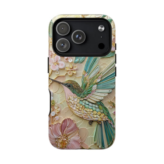 Colibri Phone Case –  Paper Quilling Bird Aesthetic