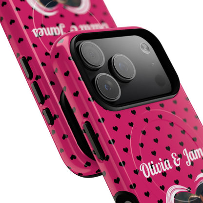 Personalized Photo Pink Heart Phone Case - Custom Photo & Name