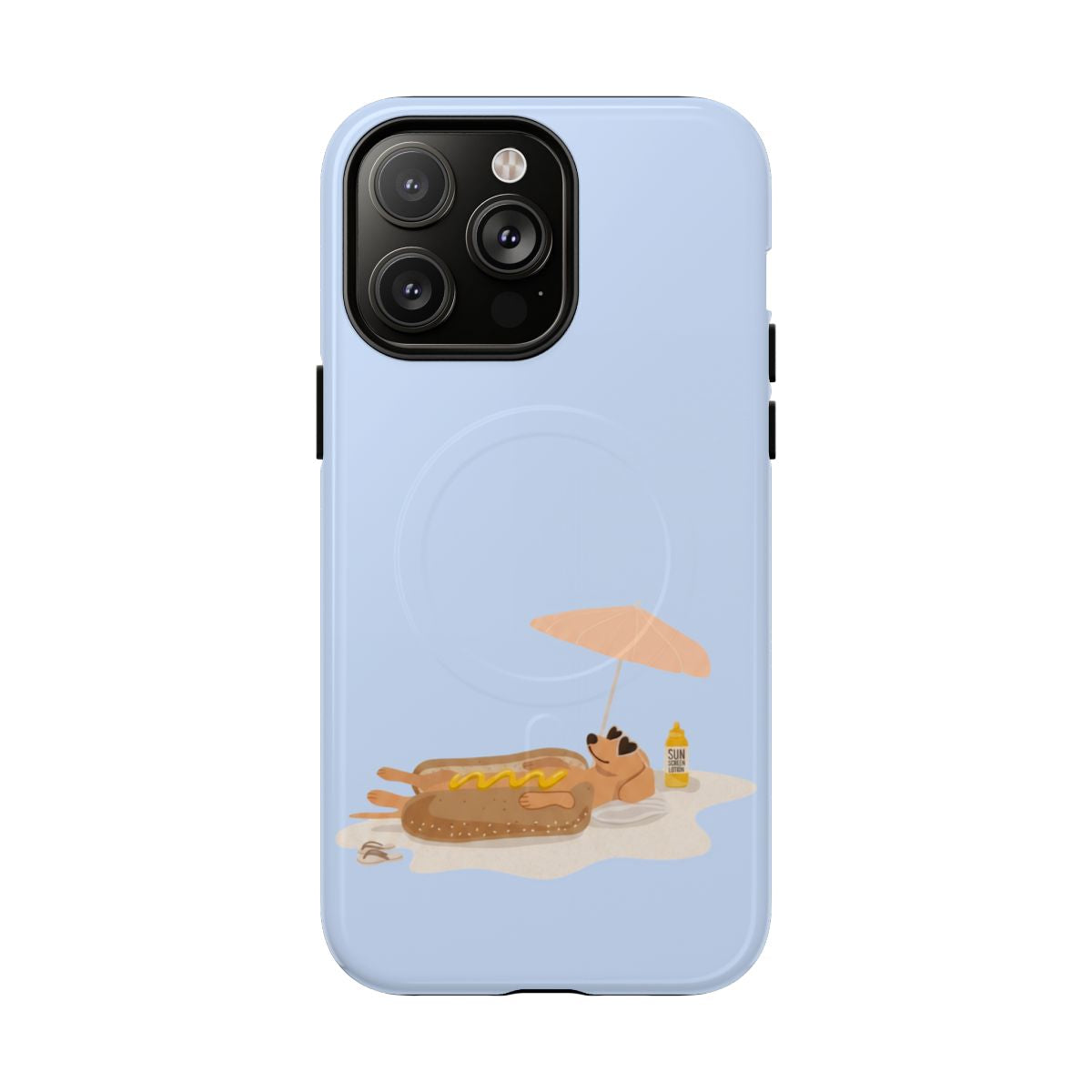 Funny Dachshund Phone Case – Minimalist Hot Dog Summer Aesthetic