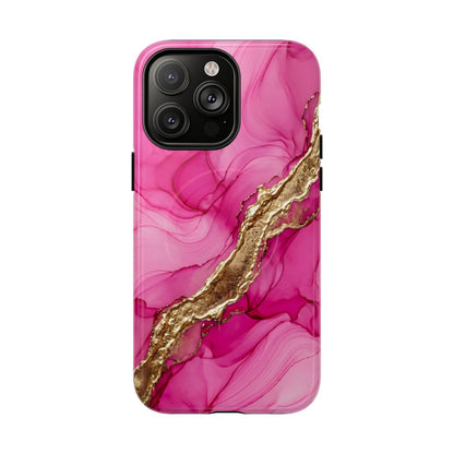 Pink Gold Marble Phone Case – Luxe Alcohol Ink Aesthetic