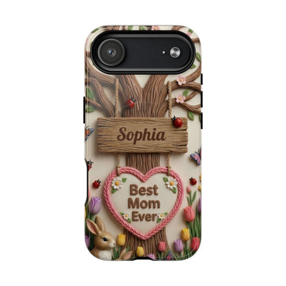 Personalized Best Mom Ever Phone Case - Whimsical Clay Garden