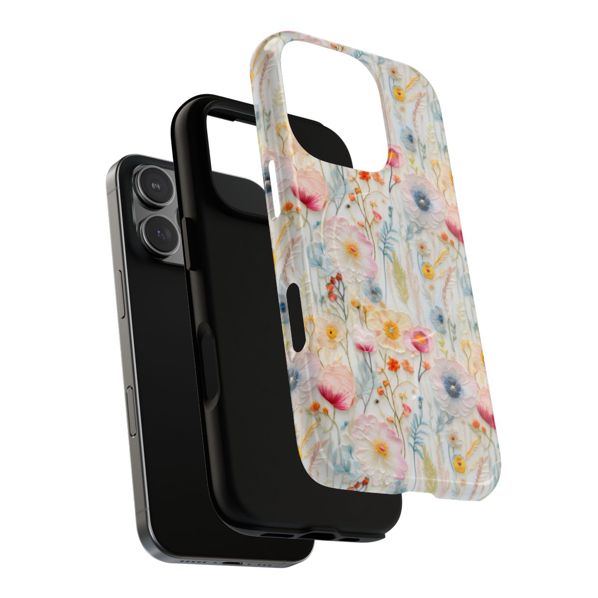 Chiffon Phone Case – Pastel Oil Painting Floral Aesthetic