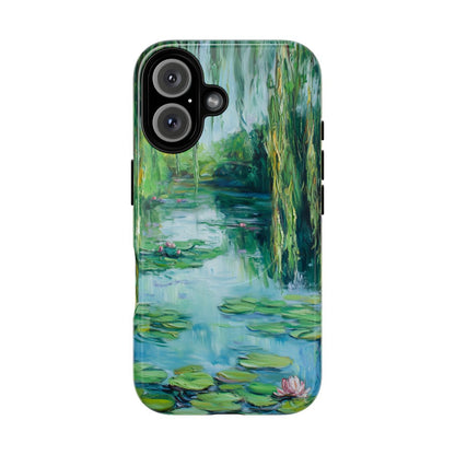Willow Pond Impressionist Phone Case - Fine Art Lily Pad