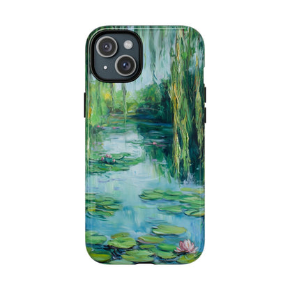 Willow Pond Impressionist Phone Case - Fine Art Lily Pad