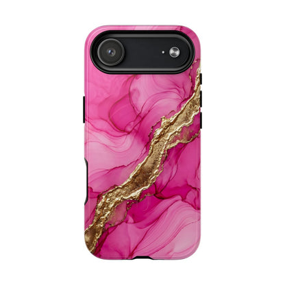 Pink Gold Marble Phone Case – Luxe Alcohol Ink Aesthetic