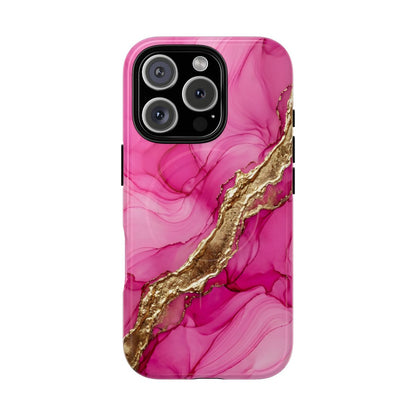 Pink Gold Marble Phone Case – Luxe Alcohol Ink Aesthetic