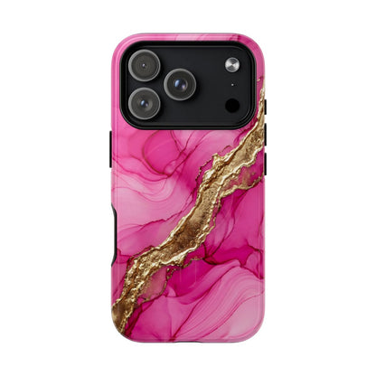 Pink Gold Marble Phone Case – Luxe Alcohol Ink Aesthetic