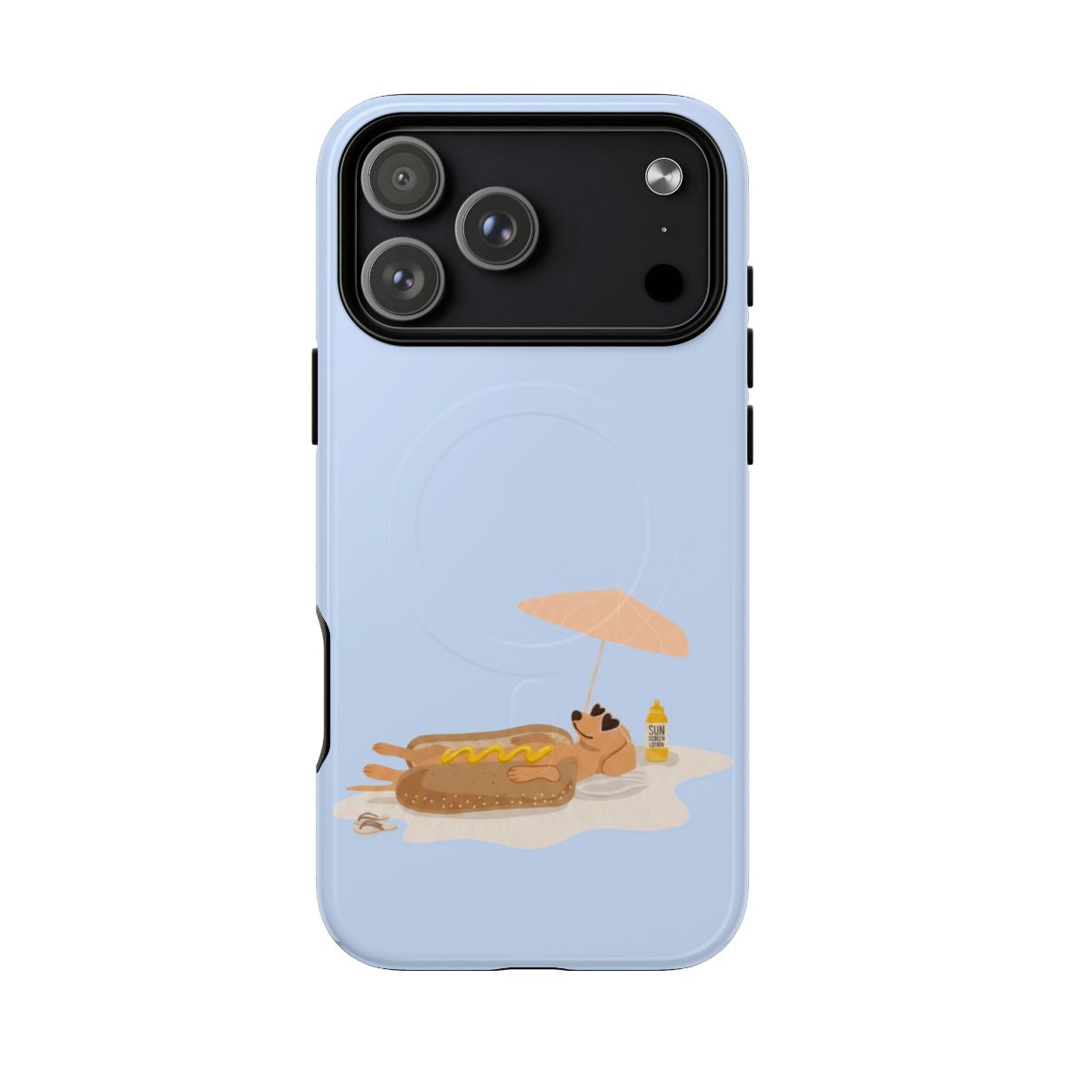 Funny Dachshund Phone Case – Minimalist Hot Dog Summer Aesthetic