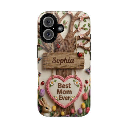 Personalized Best Mom Ever Phone Case - Whimsical Clay Garden