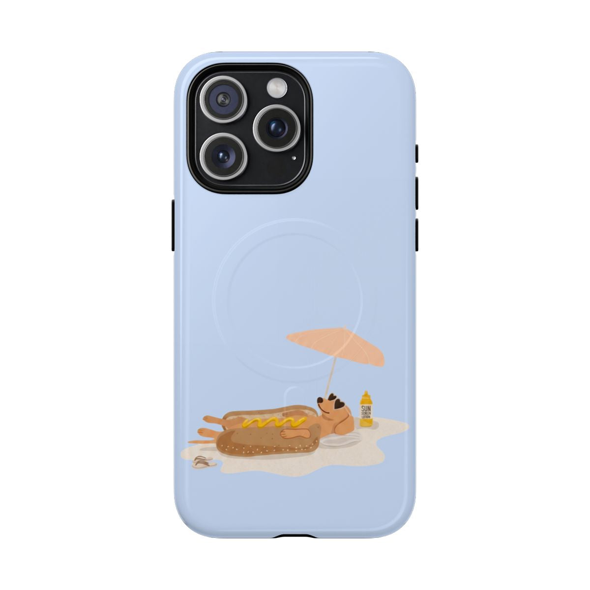 Funny Dachshund Phone Case – Minimalist Hot Dog Summer Aesthetic